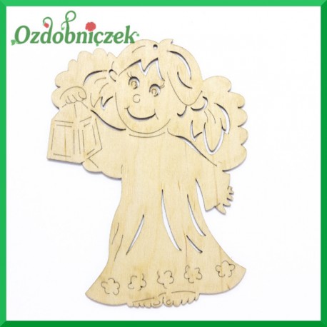 Aniołek dziewczynka z lampką 15cm