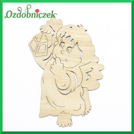 Aniołek - chłopczyk z lampką 15cm
