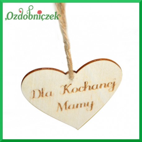 Serduszko zawieszka z grawerem na Dzień Matki