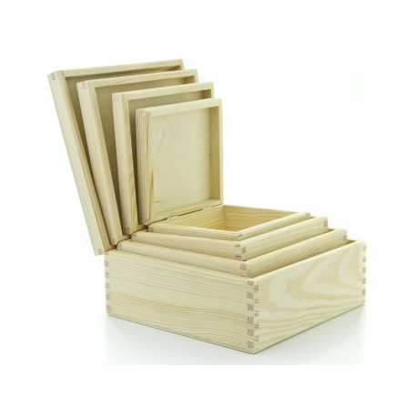 Pudełka 4 szt kwadrat