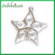 Gwiazdki metalowe z zawieszką 24 szt.-SREBRNE