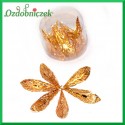Liście metalowe z zawieszką 1szt.-ZŁOTE