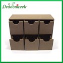 Pudełko z płyty MDF na 6 szufladek 21X14X8 CM