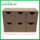 Pudełko z płyty MDF na 6 szufladek 21X14X8 CM