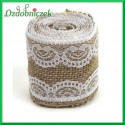 Wstążka jutowa z koronką 6CM/1,8CM FALA