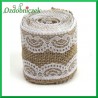 Wstążka jutowa z koronką 6CM/1,8CM