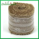 Wstążka jutowa z koronką 5CM/1,8CM AŻUROWA