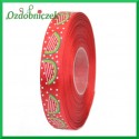 Tasiemka SATYNOWA czerwona -  ARBUZ 15mm/3mb