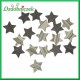 SZARO-CZARNE gwiazdki 3,5cm/36szt. PUDEŁKO