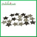 SZARO-CZARNE gwiazdki 3,5cm/18szt. 