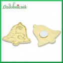 ZŁOTE DZWONKI - ozdoba z gipsu na przylepcu  2,5cm/24Szt.