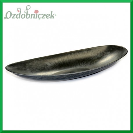 TALERZ GRAFITOWY dekoracyjny 1szt.-ŁÓDKA