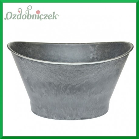 MISA OWALNA- doniczka plastikowa grafitowa 