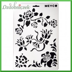 Szablon 21x30 plastikowy GAŁĄZKI RÓŻYCZEK