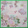 Serwetka do decoupage -pastelowe róże