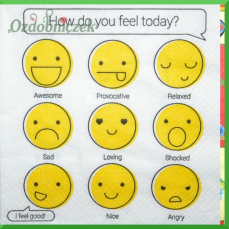 Serwetka do decoupage - emocje