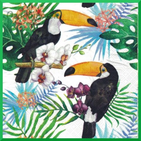 Serwetka do decoupage -  tukany
