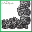 Serwetka do decoupage - koronka czarna