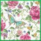 Serwetka do decoupage - motyl i kwiaty