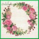 Serwetka do decoupage - wianek kwiatowy