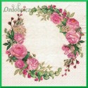 Serwetka do decoupage - wianek kwiatowy