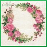 Serwetka do decoupage - wianek kwiatowy