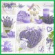 Serwetka do decoupage - kwiat lawendy serce lawenda doniczka