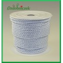Sznurek oplatany 3,2mm ROLKA biały 25MB