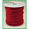 Sznurek oplatany 3,2mm ROLKA 25mb bordowy