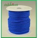 Sznurek oplatany 3,2mm ROLKA 25mb niebieski