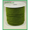 Sznurek oplatany 3,2mm ROLKA 25mb oliwkowy