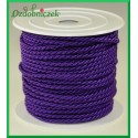 Sznurek oplatany 3,2mm ROLKA 25mb fioletowy