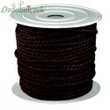 Sznurek oplatany 3,2mm ROLKA 25mb czekoladowy