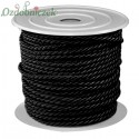 Sznurek oplatany 3,2mm 1mb czarny