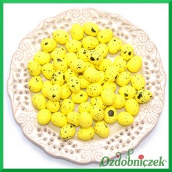 Jajeczka nakrapiane żółte 2 cm 100 szt