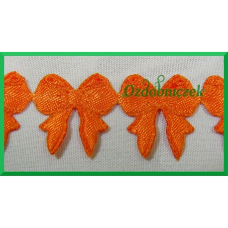 Aplikacje kokardki małe pomarańczowe