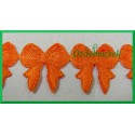 Aplikacje kokardki małe pomarańczowe