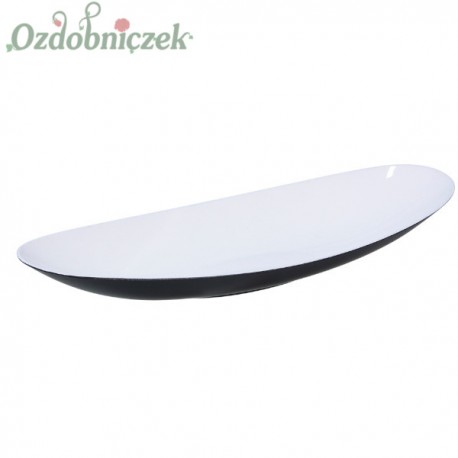 TALERZ BIAŁY dekoracyjny 1szt.-ŁÓDKA