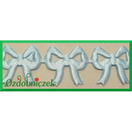 Aplikacje kokardki ażurowe niebieskie