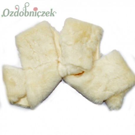 Taśma futrzana ECRU 8cm/1mb