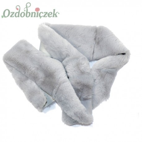 Taśma futrzana SZARA  8cm/1mb