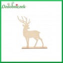 Renifer z porożem, ze sklejki na podstawce, mały