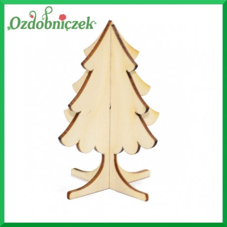 Choinka 3D ze sklejki na podstawce