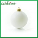 Bombka plastikowa BIAŁA matowa 1szt/6cm