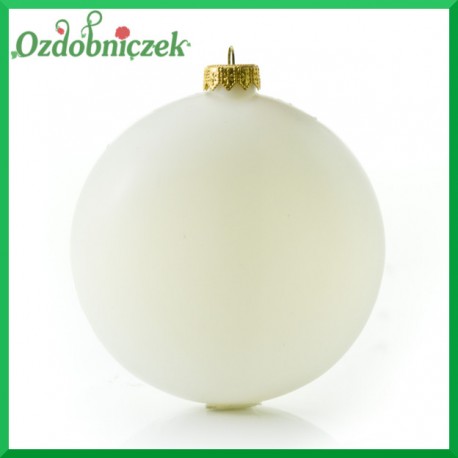 Bombka plastikowa BIAŁA matowa 1szt/10cm