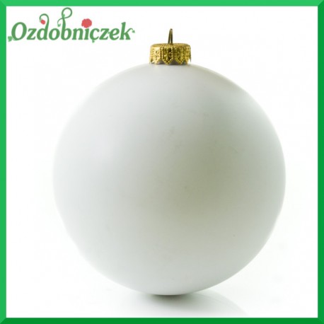 Bombka plastikowa BIAŁA matowa 1szt/15cm