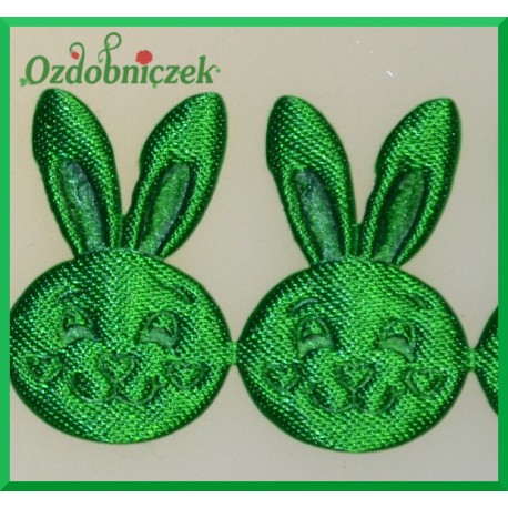 Aplikacje głowa króliczka zielona