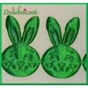 Aplikacje głowa króliczka zielona