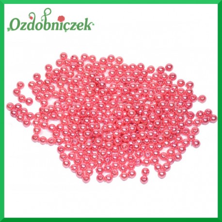 Perełki 6mm duża paczka brudny róż