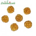 MINI kuleczki ozdobne z drutu ZŁOTE 1,6cm/6szt.